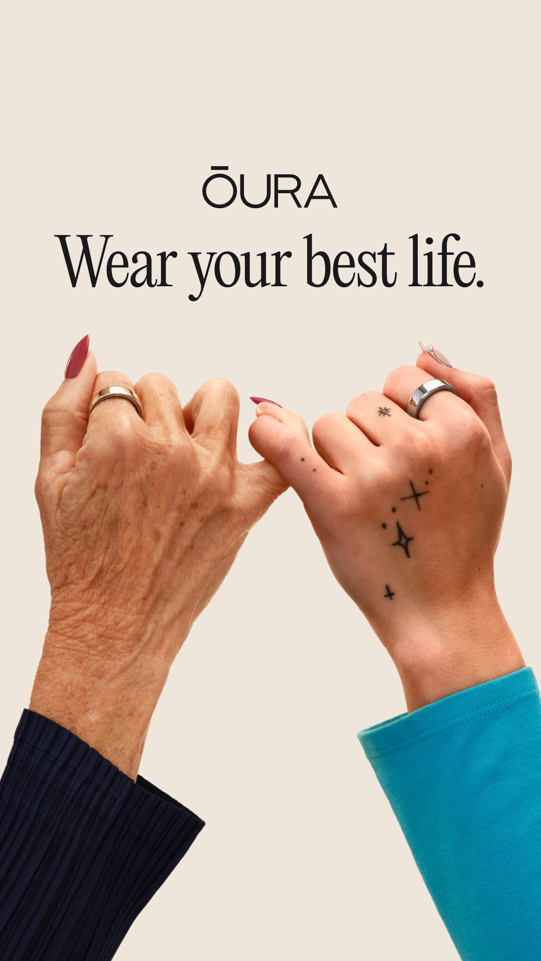 ŌURA Facebook ad: Wear life well.