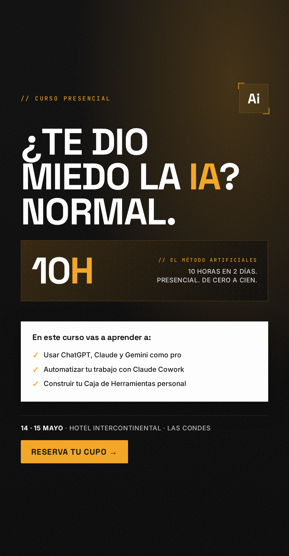 Artificiales.ai Facebook ad from Apr 23, 2026