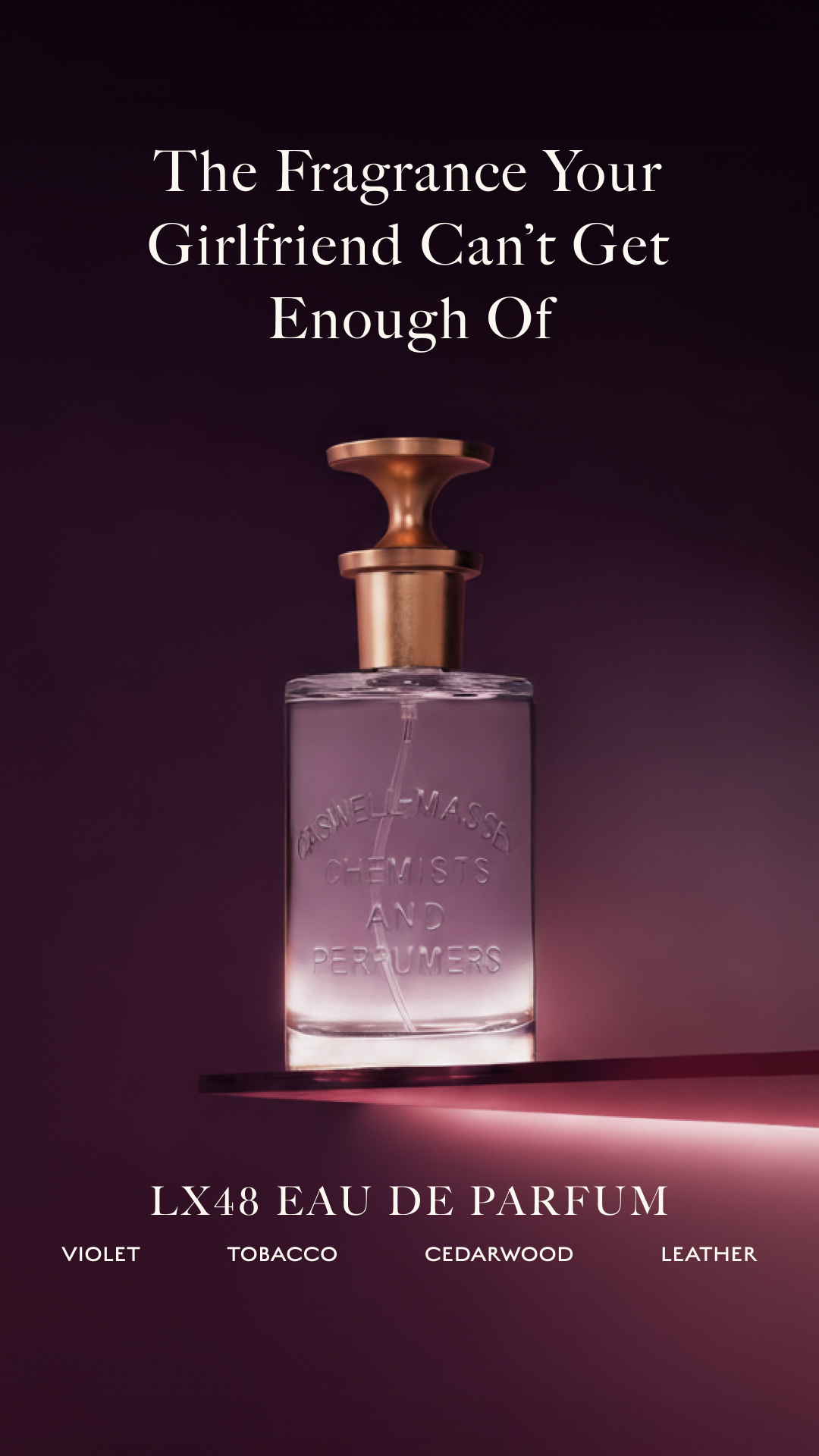 Caswell-Massey Facebook ad: LX48 Eau de Parfum