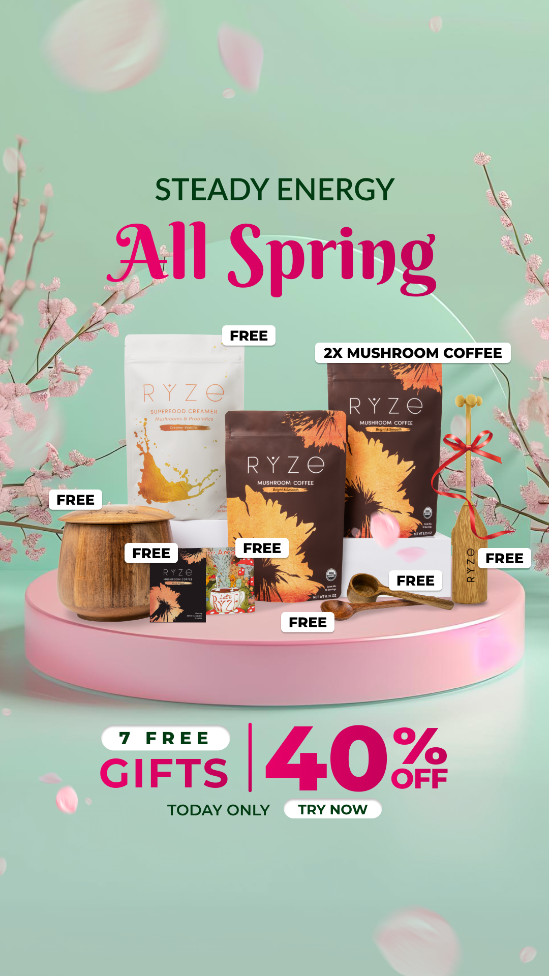 RYZE Superfoods Facebook ad