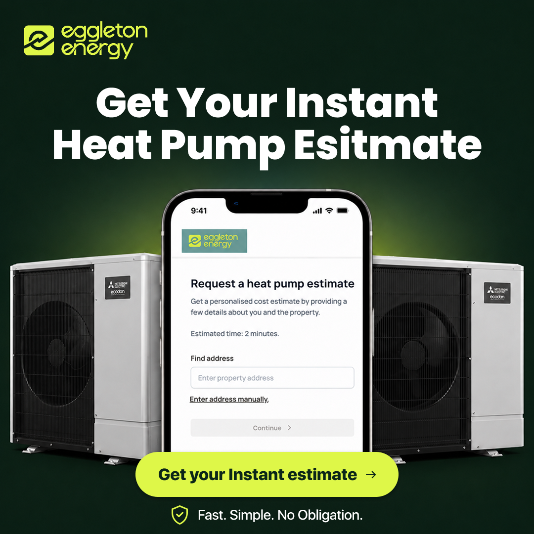 Eggleton Energy Facebook ad: Save up to £7500 on your brand new Heat Pump