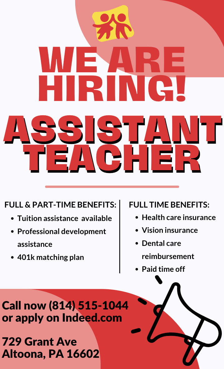 Begin With Us Child Care and Preschool, Inc. Facebook ad: Now Hiring!