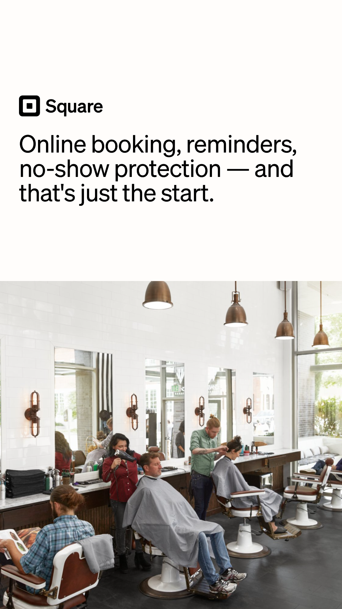 Square Facebook ad: Appointments that work with everything else.