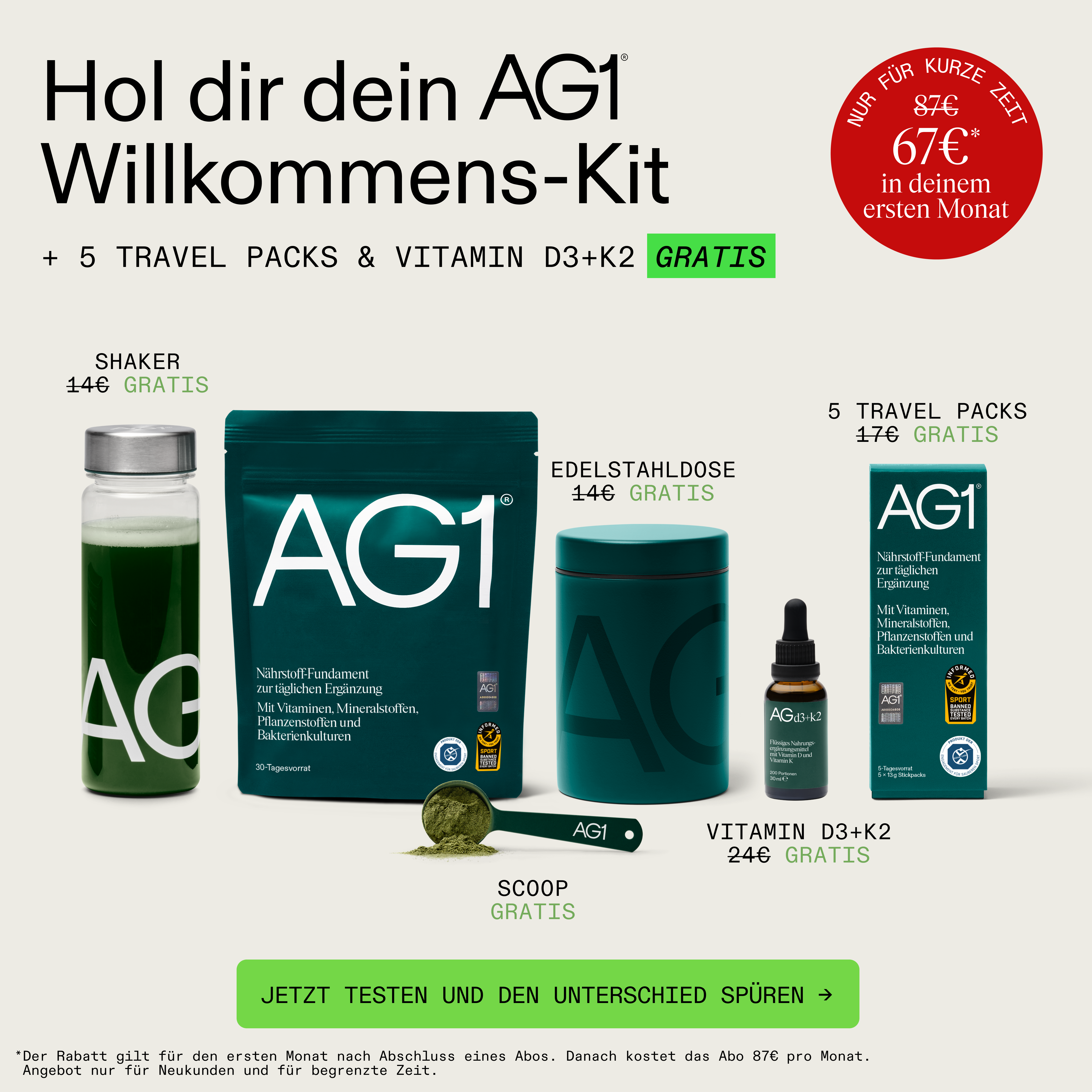 AG1 Deutschland Facebook ad