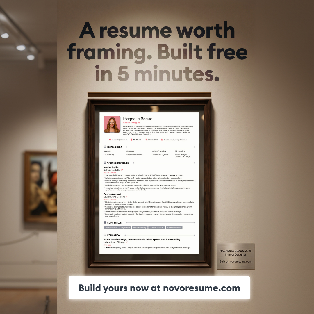 Novorésumé Facebook ad