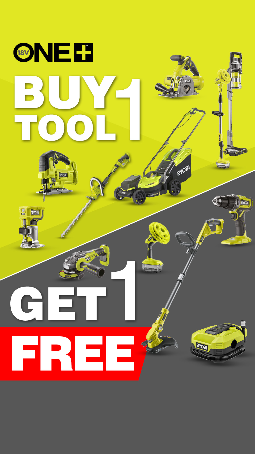 Ryobi Tools UK Facebook ad: FREE Tool Deal
