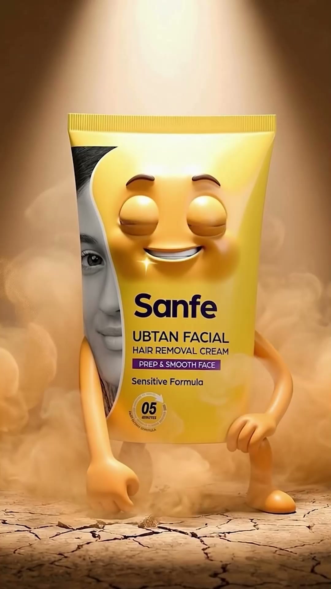 Sanfe India Facebook ad: Facial Hair Painlessly Gone In Minutes