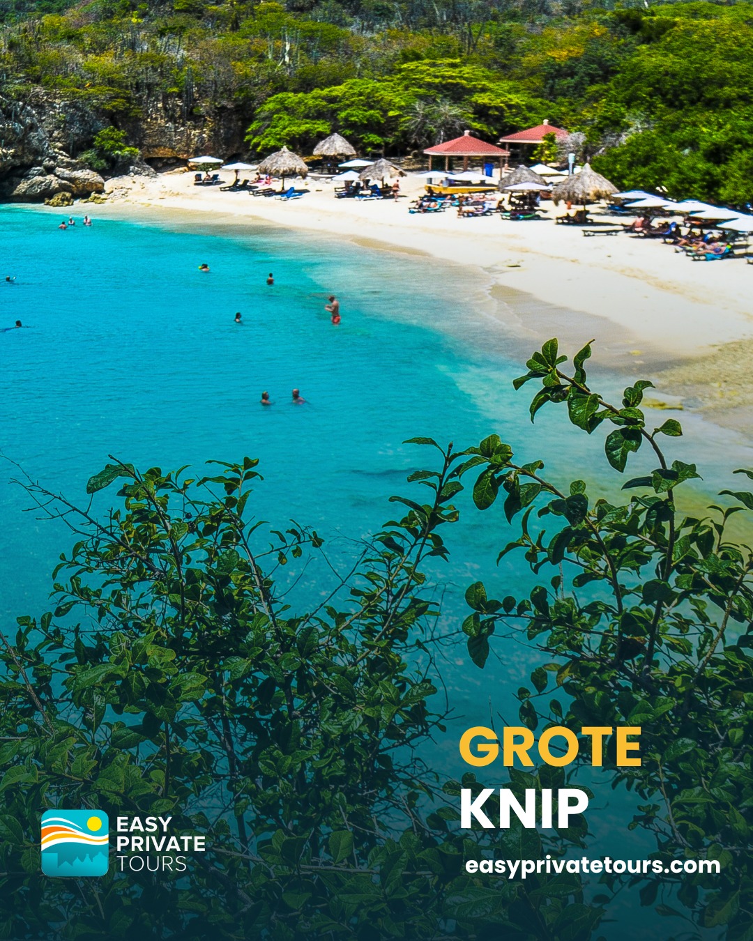 Easy Private Tours Facebook ad: Curaçao’s Best Beaches, Just for You!