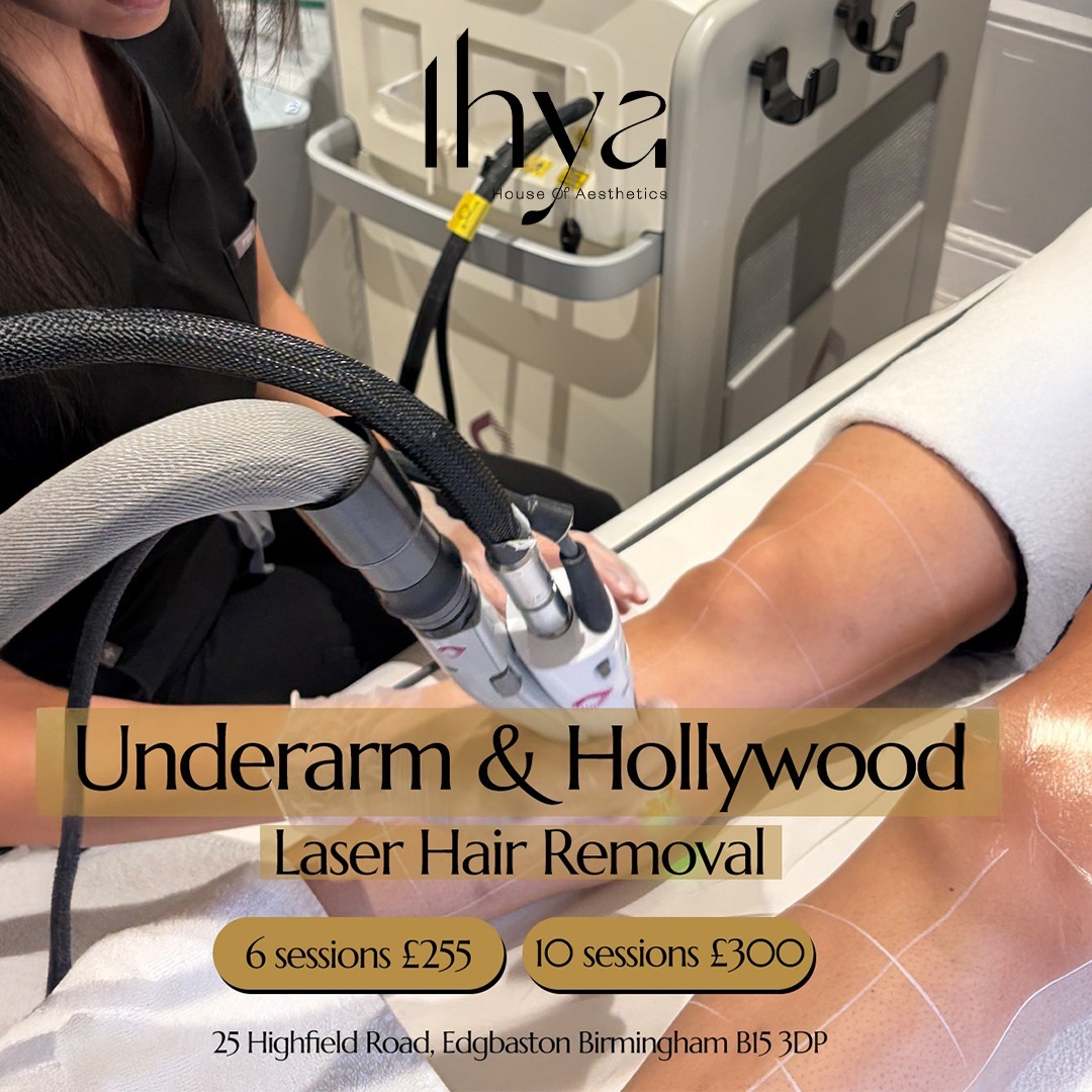 Ihya House of Aesthetics Facebook ad: Underarm & Hollywood Laser Package