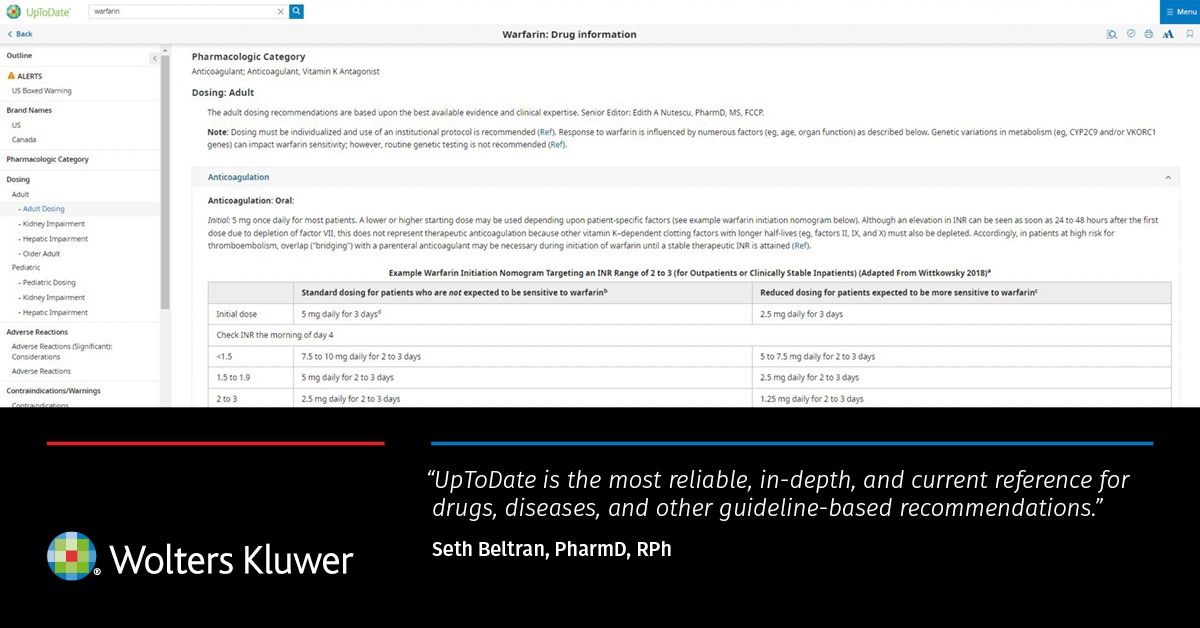 UpToDate Facebook ad