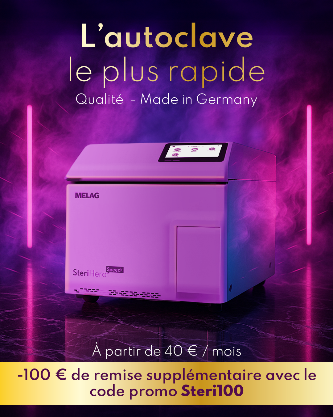 SteriHero Facebook ad: Nail-Art: Autoclave SteriHero Speed+ pour les salons de…