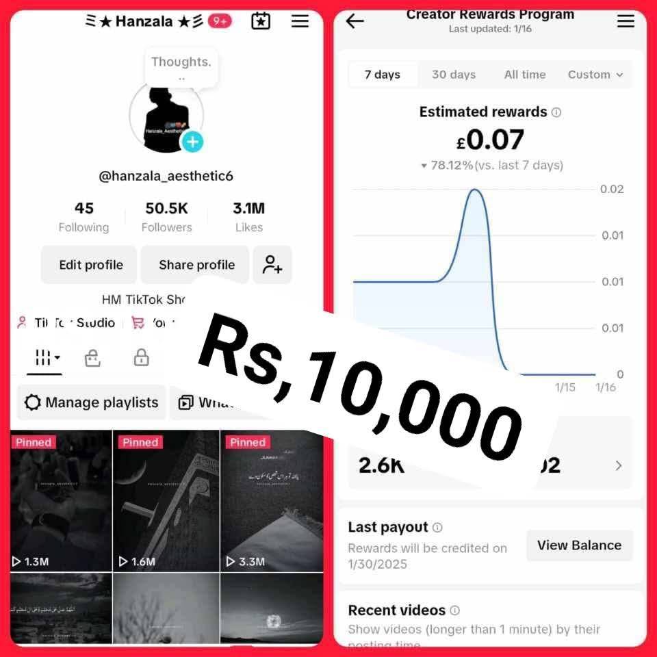 Seelar Facebook ad: uk TikTok official eirning account sale