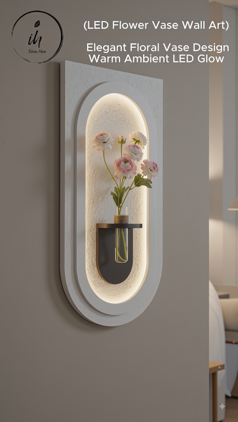 Interior Home Facebook ad: 3D LED Wall Art, Premium Wall Decor