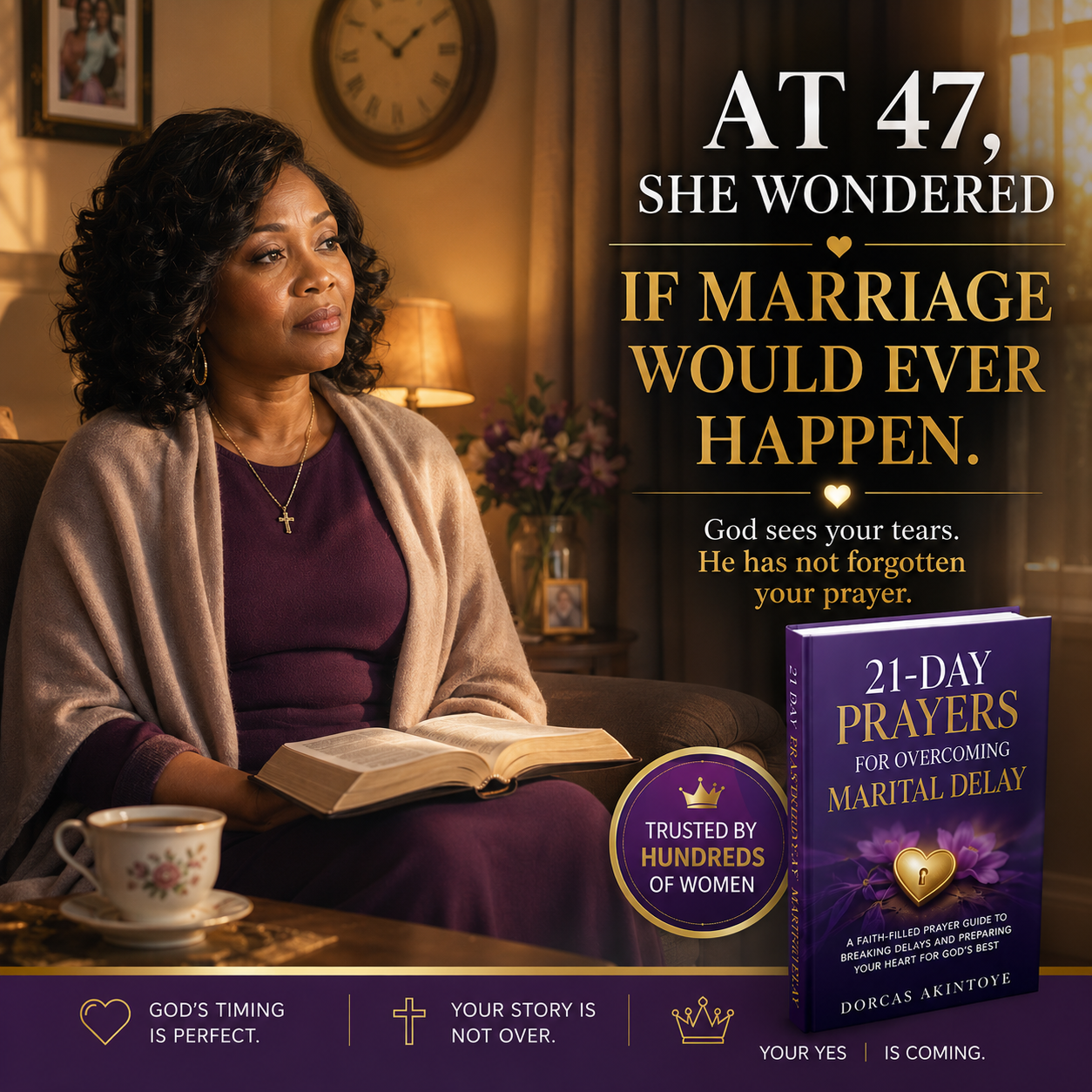 Wellmindwomen132 Facebook ad: At 47, She Wondered If Marriage Would Ever Happen.