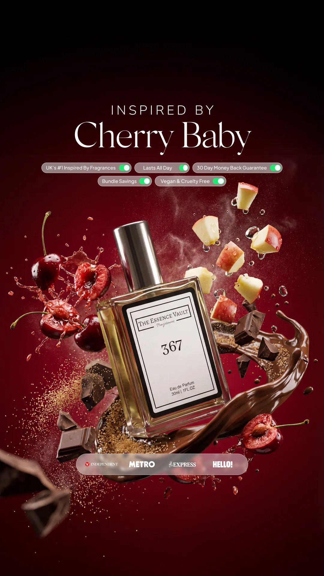The Essence Vault Facebook ad from Dec 29, 2025