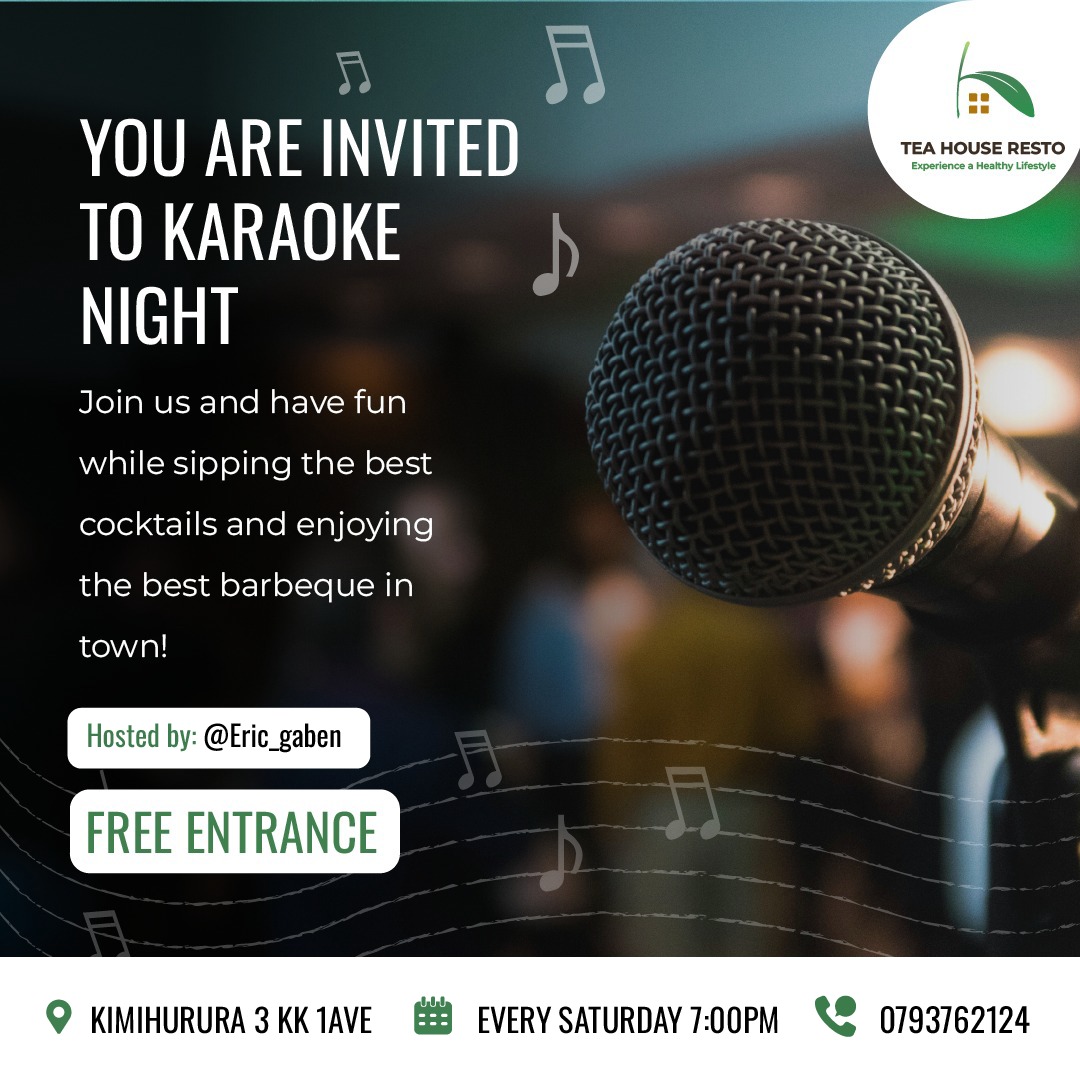 Tea House Resto & Workspace Kimihurura Facebook ad: THIS WEEKEND AT TEA HOUSE