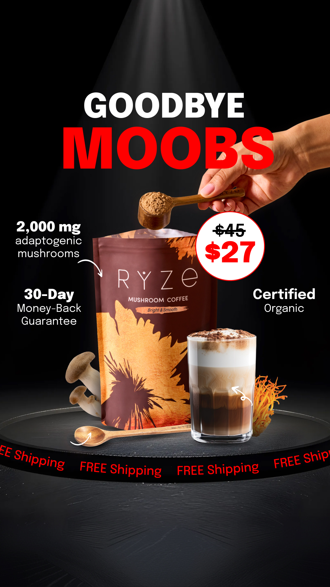 RYZE Superfoods Facebook ad