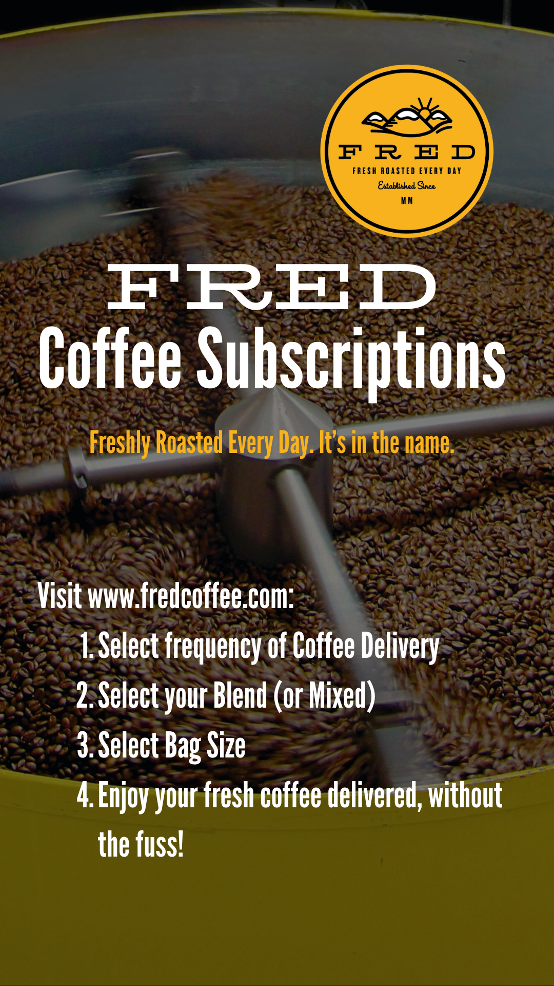 FRED Coffee Facebook ad from Apr 21, 2025