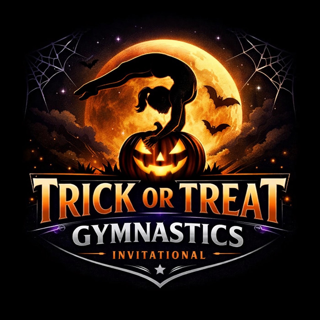 Thomas Gymnastics Meet Supply Facebook ad: Trick or Treat Gymnastics Invitational