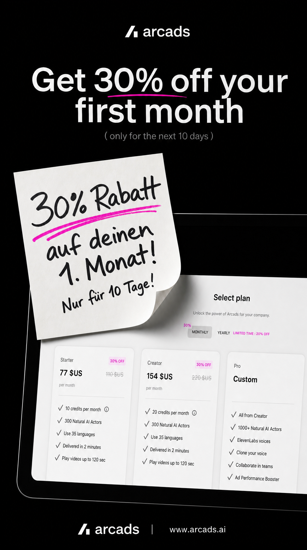 Arcads AI - Newsletter   Facebook ad