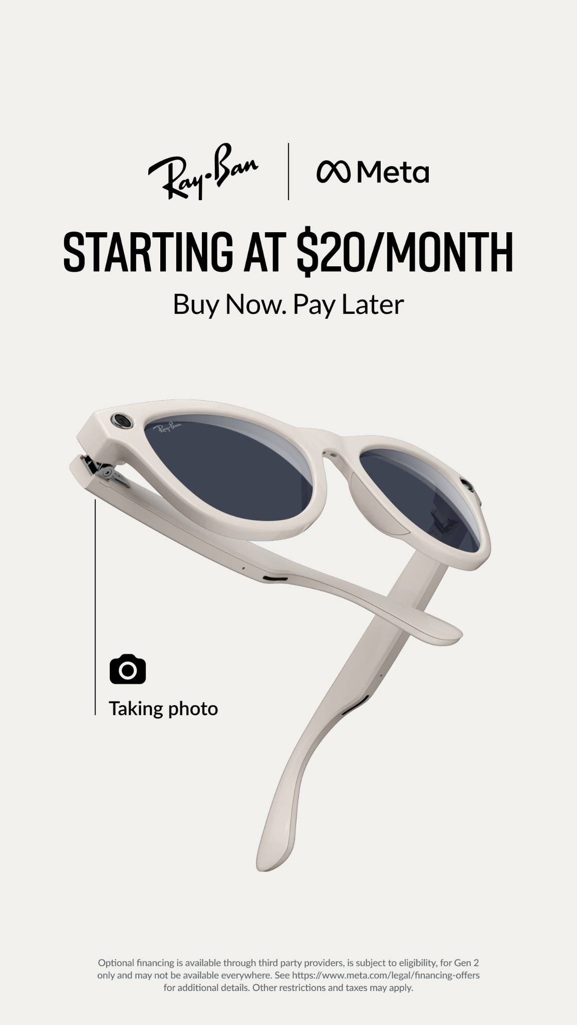 Ray-Ban Meta Facebook ad