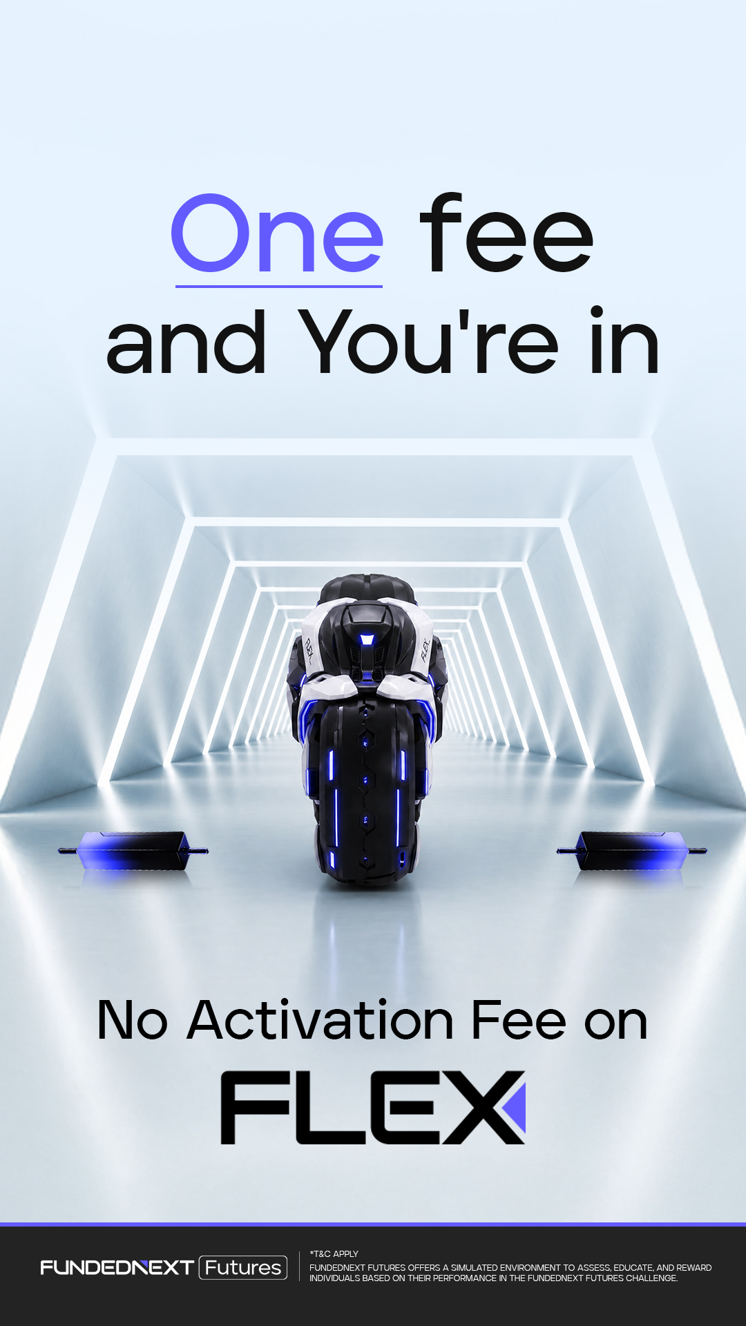 FundedNext Futures Facebook ad: FundedNext Futures Flex: Lowest Entry