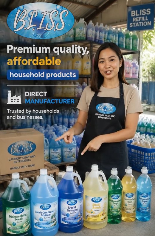 Bliss Laundry Soaps and Detergents Facebook ad: 10+1 REFILL IS BACK for your household and…