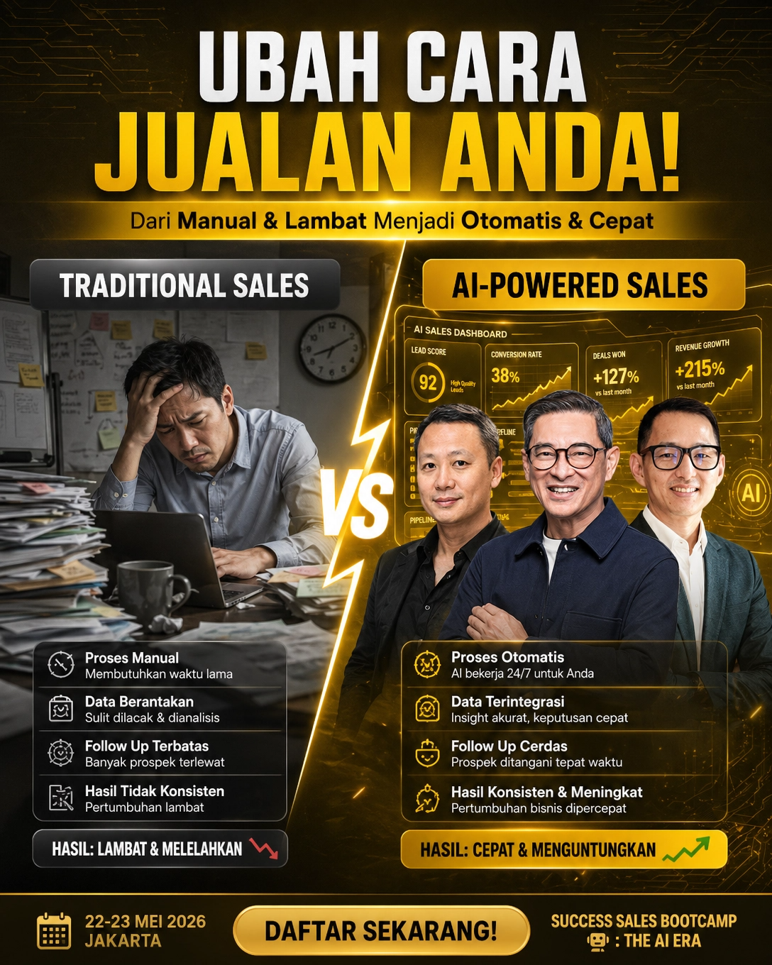 Bisnishack Bahagia Mendunia Facebook ad: Upgrade Tim Sales Anda dengan AI di Era Modern