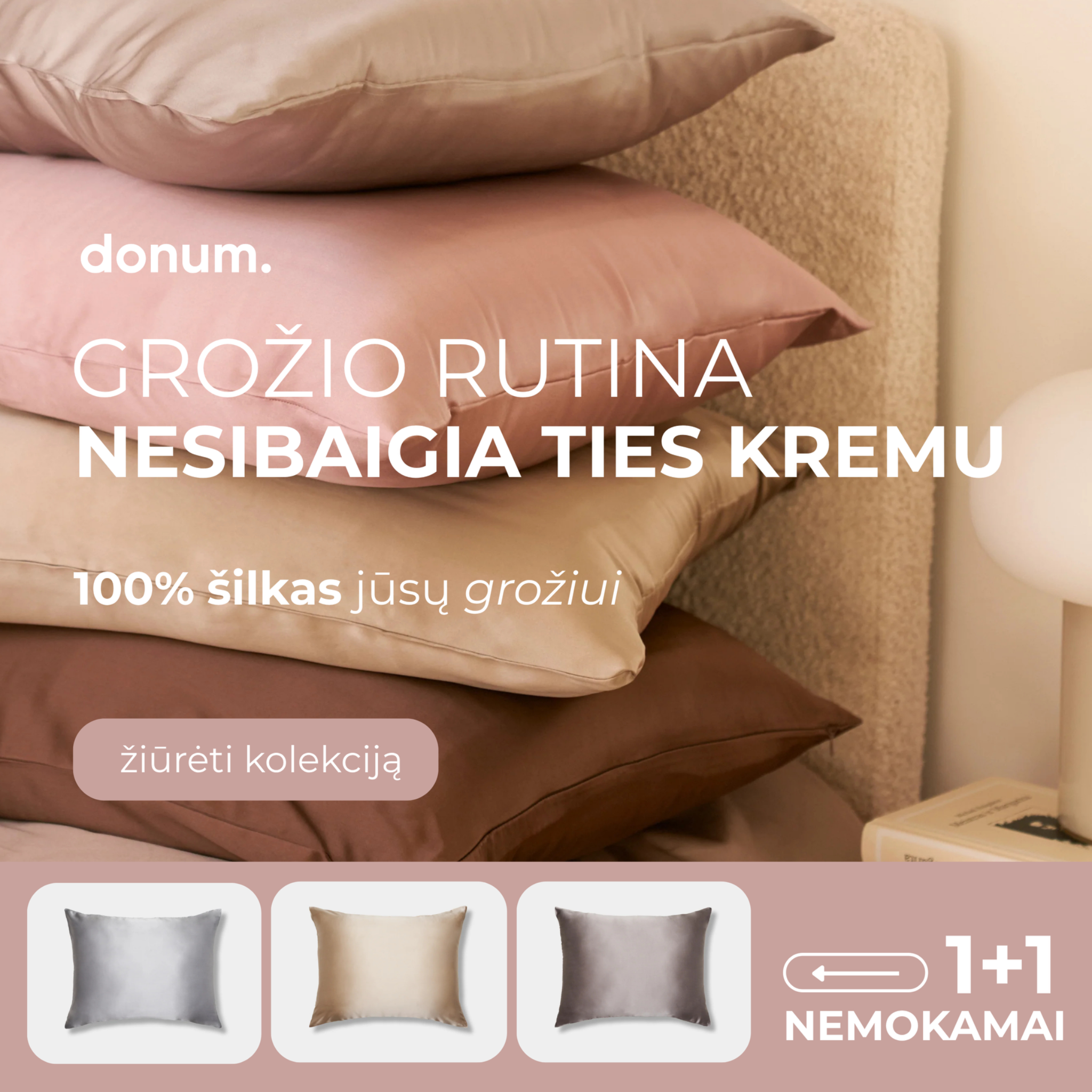 donum. Facebook ad: Jūsų odai, 100% šilkas