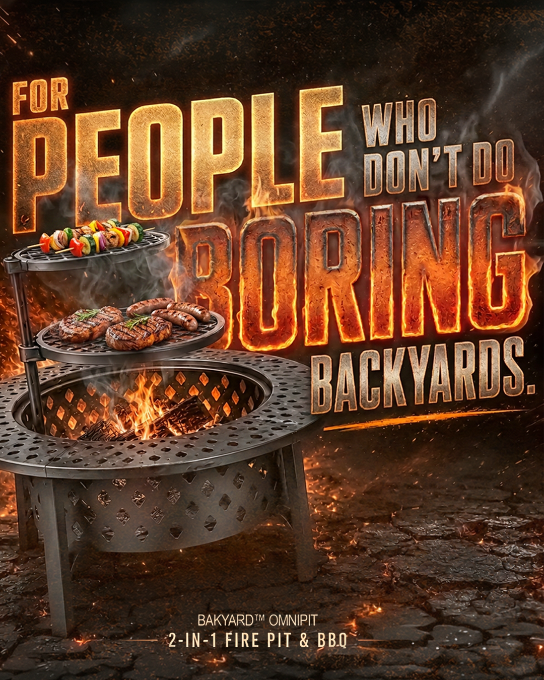 Bakyard Facebook ad: The Fire Pit That Does It All