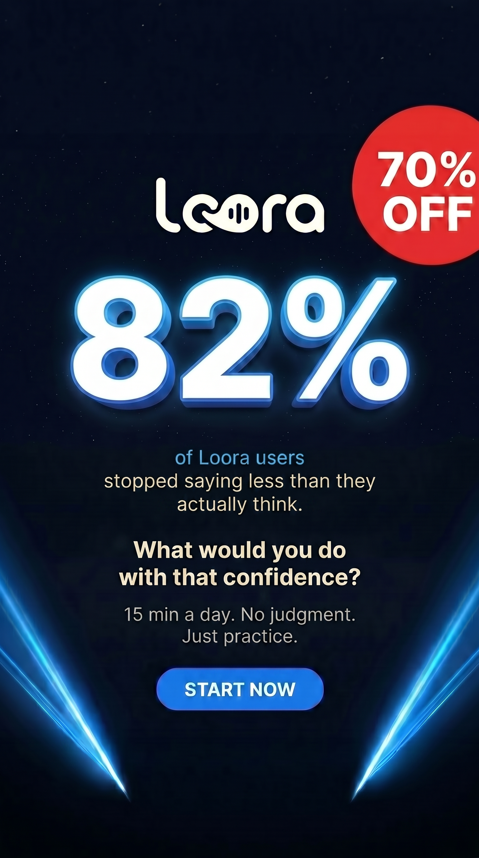 Loora: AI English Tutor Facebook ad