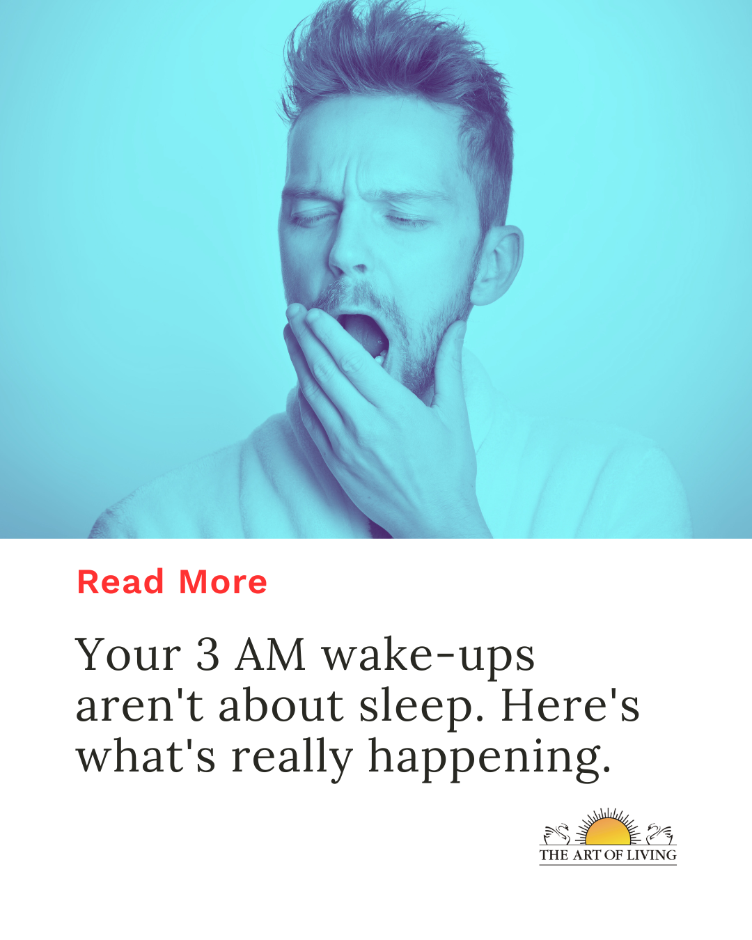 The Art of Living Facebook ad