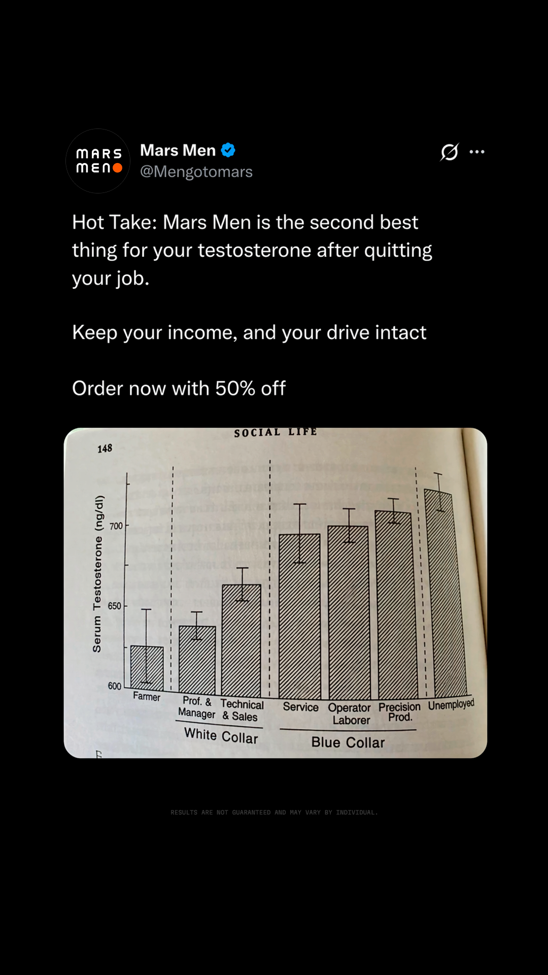 Mars Men Facebook ad