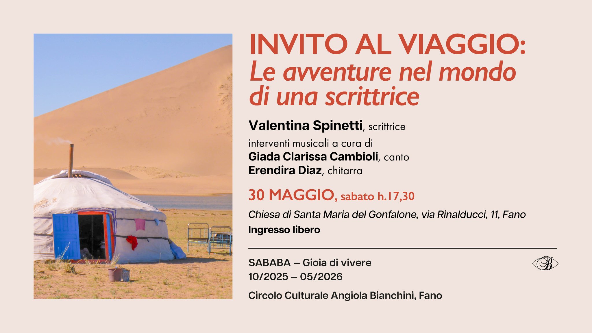 Circolo culturale A. Bianchini Facebook ad: INVITO AL VIAGGIO: Le avventure nel mondo di una scrittrice