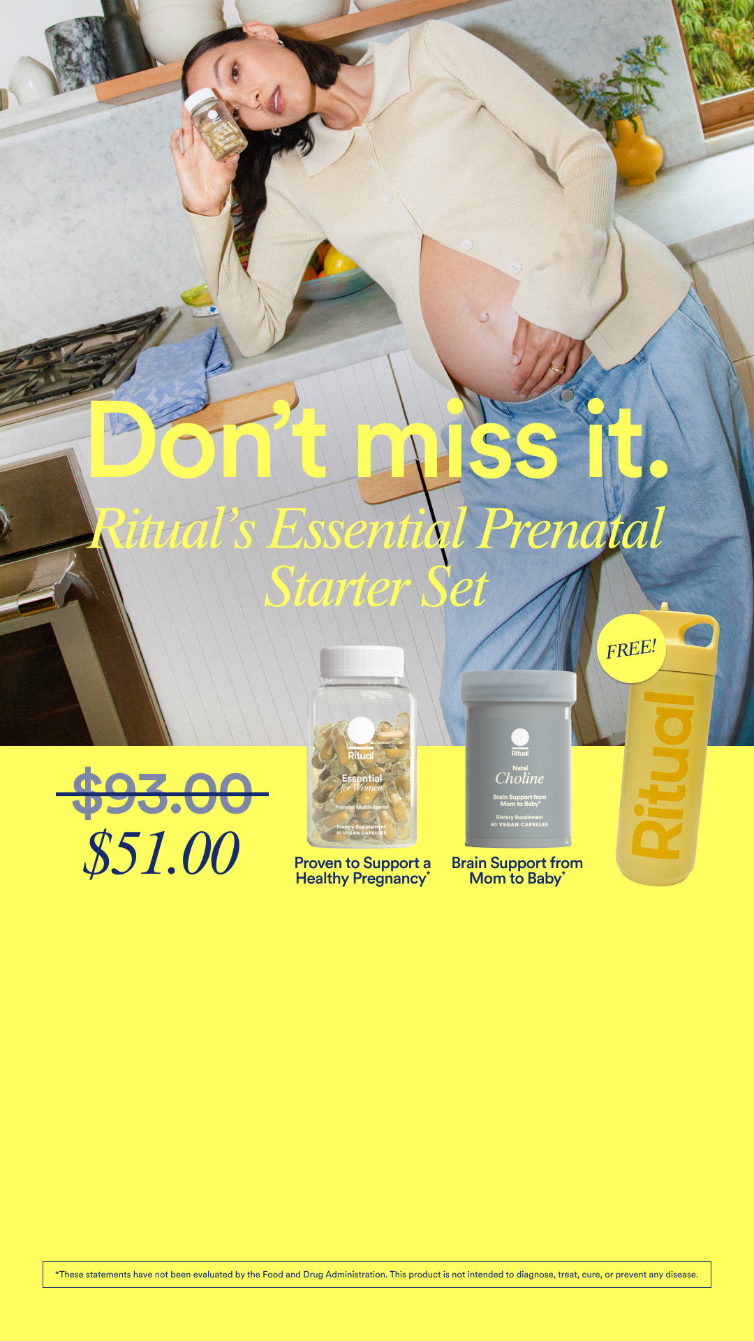 Ritual Facebook ad: Essential Prenatal Starter Set