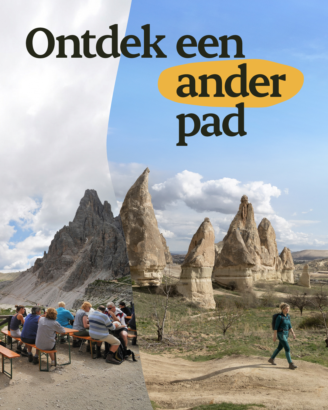 SNP Natuurreizen Facebook ad: Ontdek een ander pad