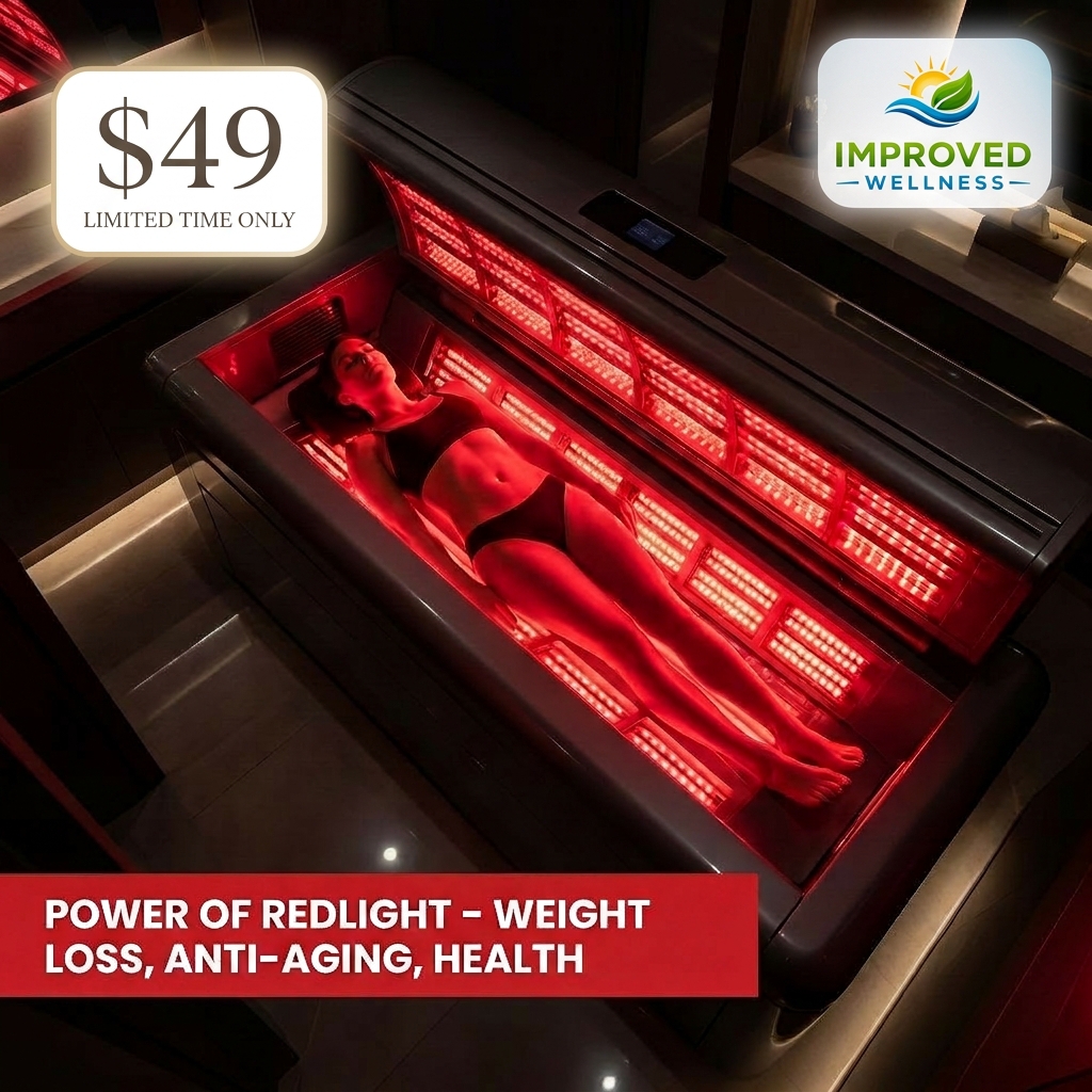 Improvedwellness Facebook ad: Red Light Fat Loss, Only $49