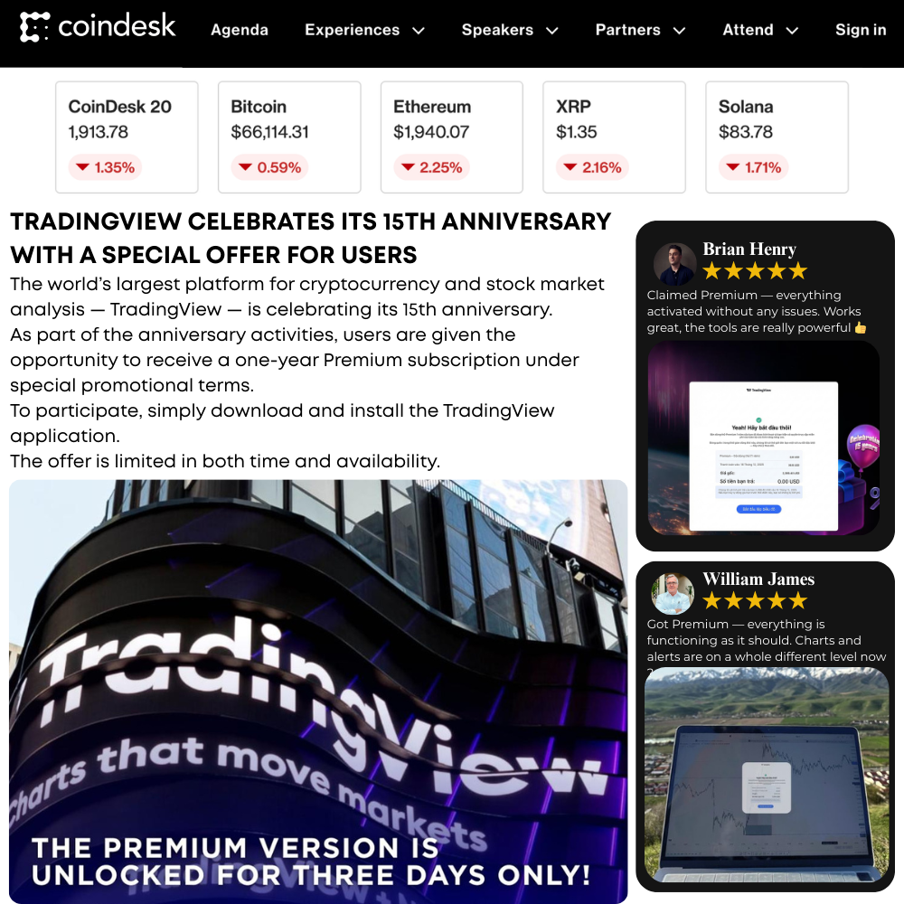 Crypto Community Facebook ad: Claim Premium