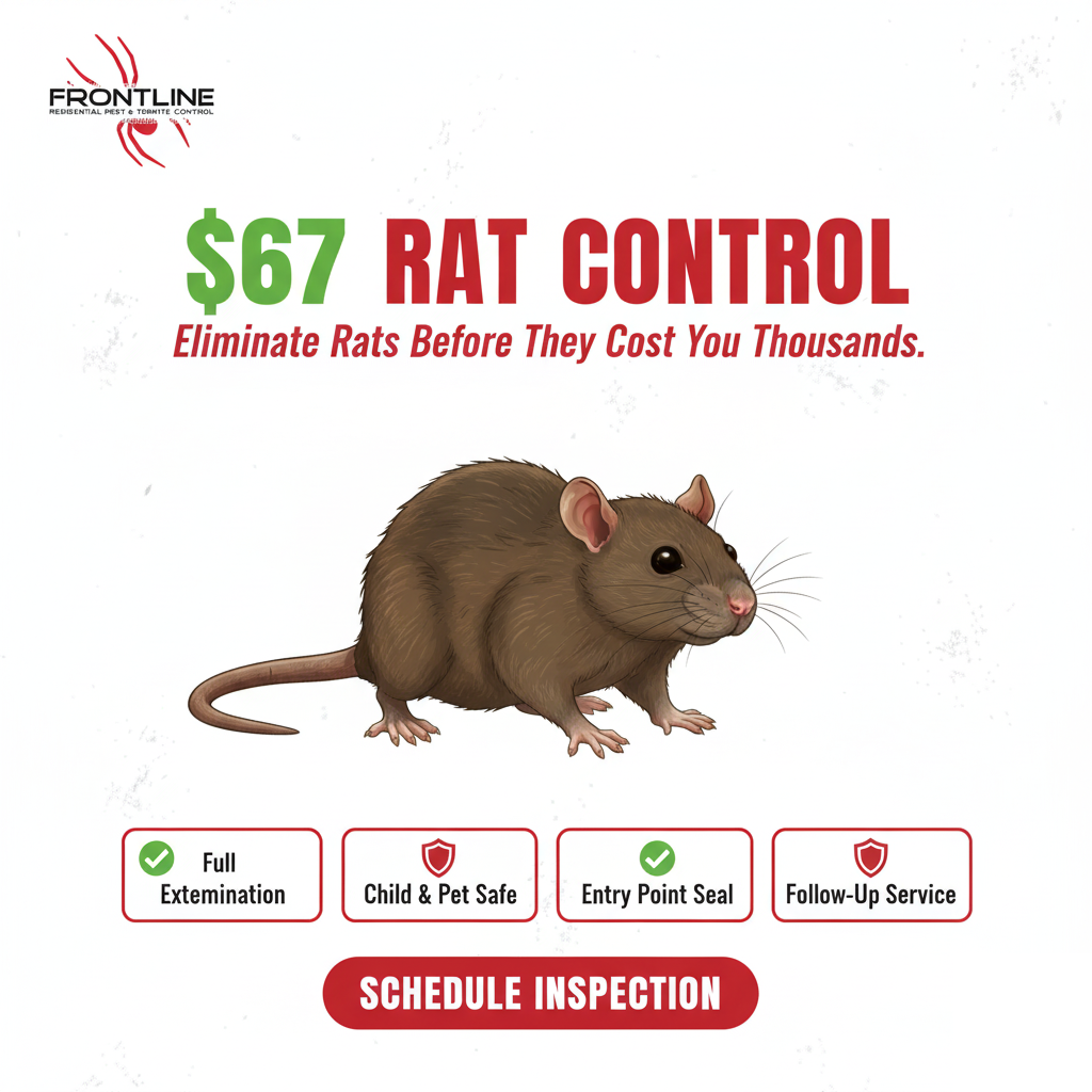 Frontline Pest Control Facebook ad: Claim Your $67 Rat Control Service Today!