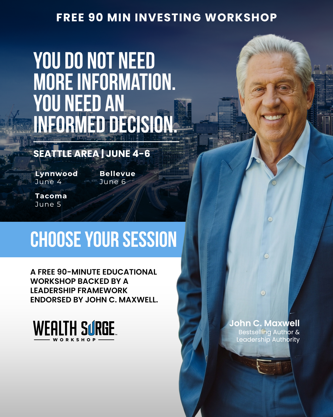 Wealth Surge Workshop Facebook ad