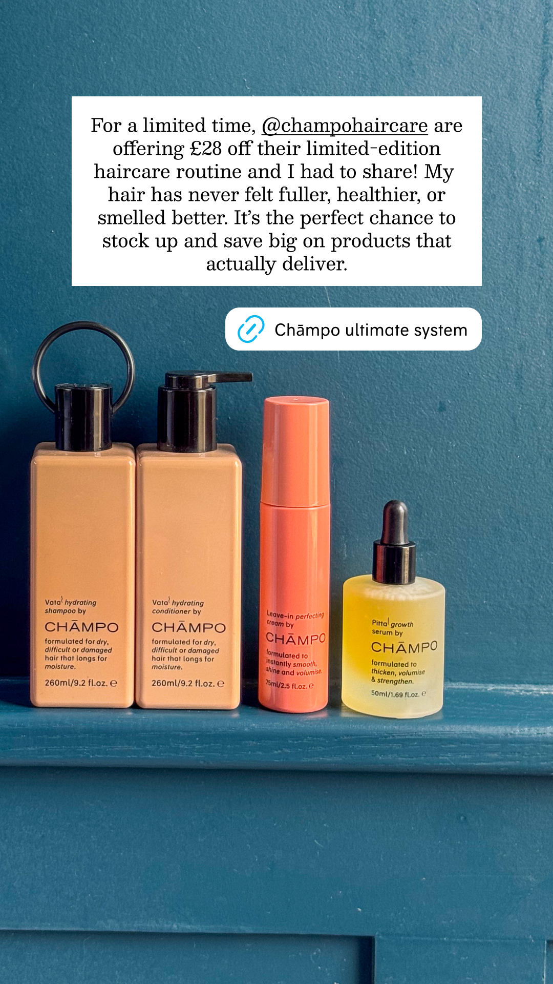 Chāmpo Haircare Facebook ad