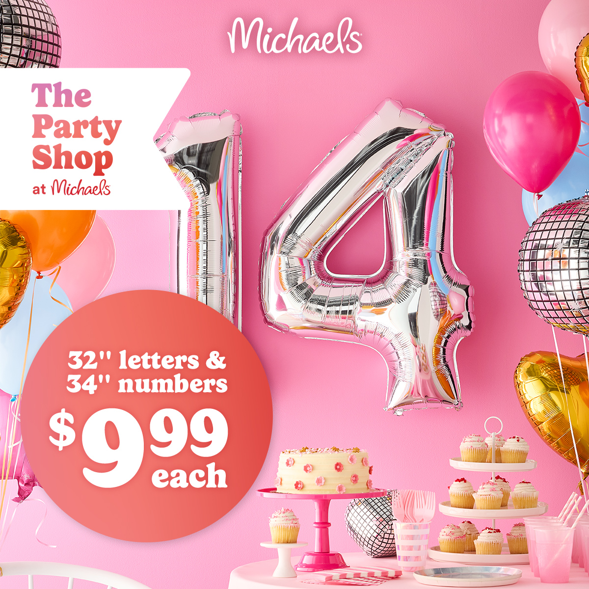 Michaels Stores Facebook ad: Deals on balloons