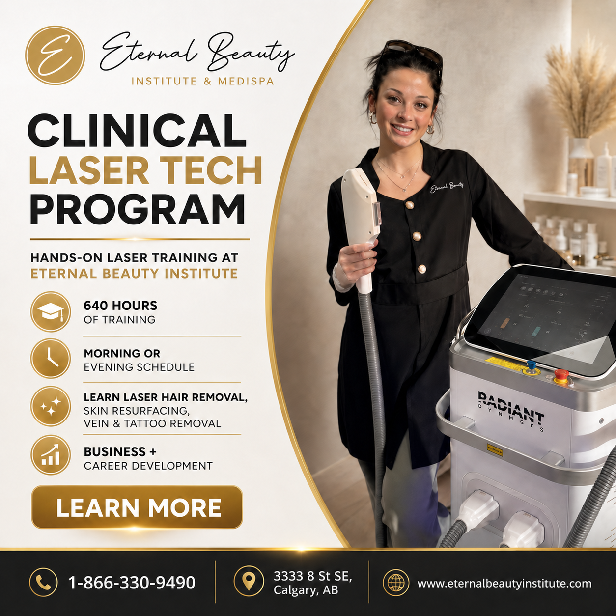 Eternal Beauty Esthetics Training Institute Facebook ad