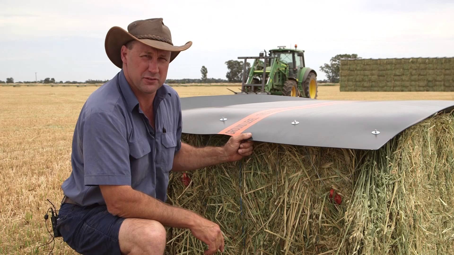 Hay Caps Facebook ad: Cover your Hay & Straw the safe way!