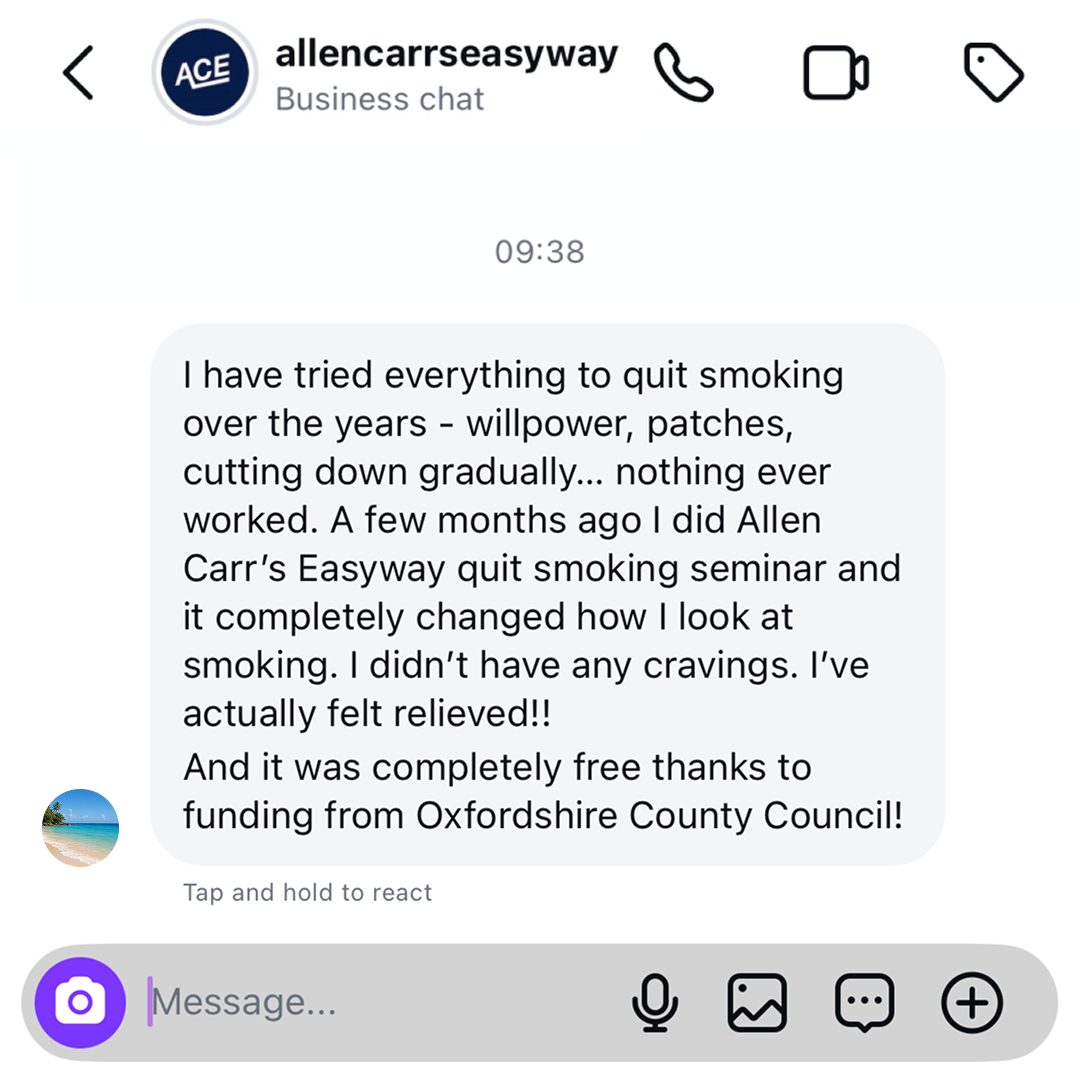 Allen Carr Facebook ad