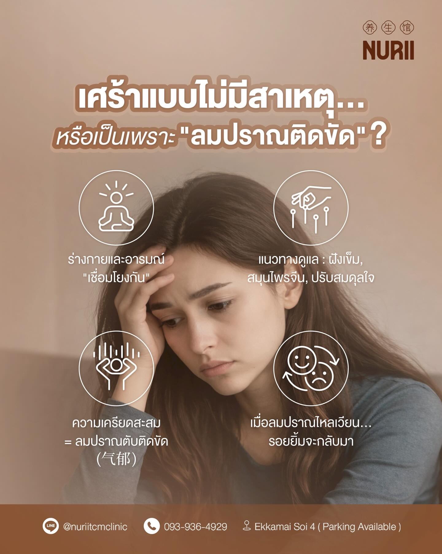 NURII TCM Clinic Facebook ad: แพทย์แผนจีนของแท้โดยแพทย์ระดับอาจารย์อยู่ที่นี่แล้ว