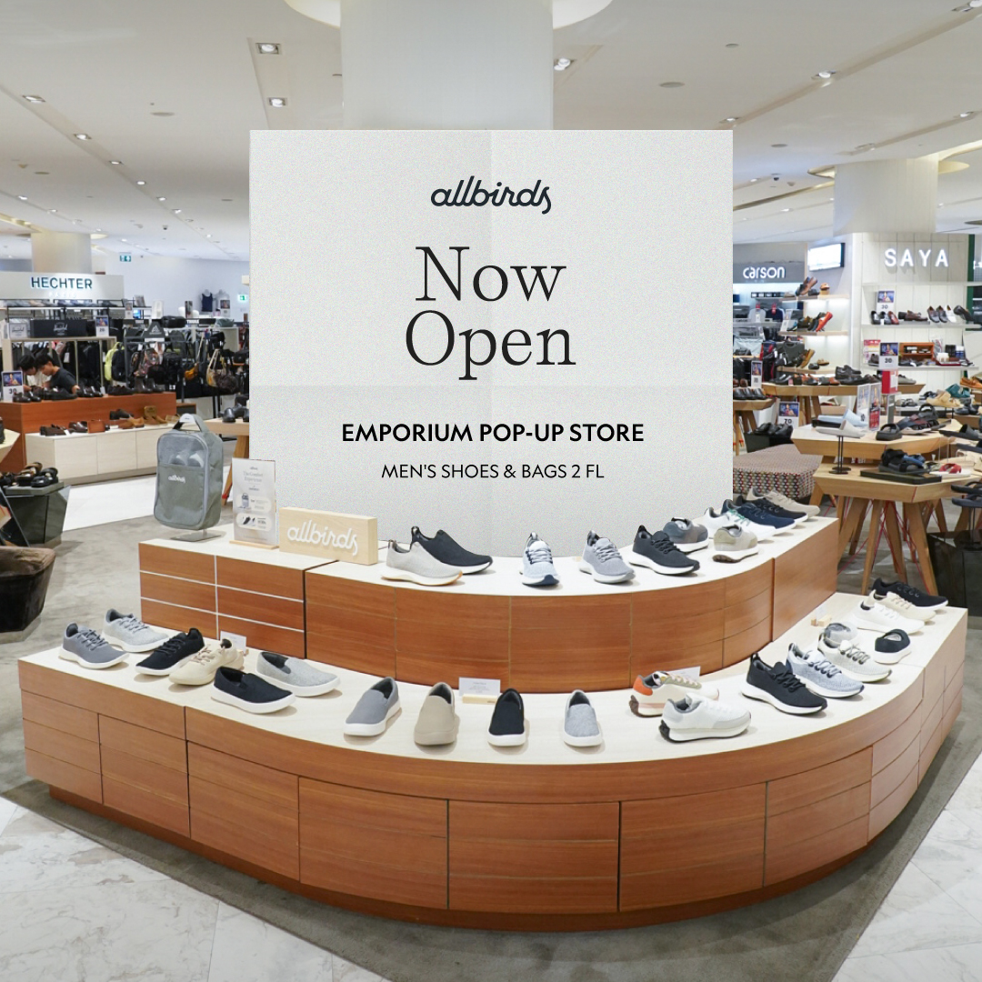 Allbirds Thailand Facebook ad: Allbirds Pop-up Store @ Emporium Department Store