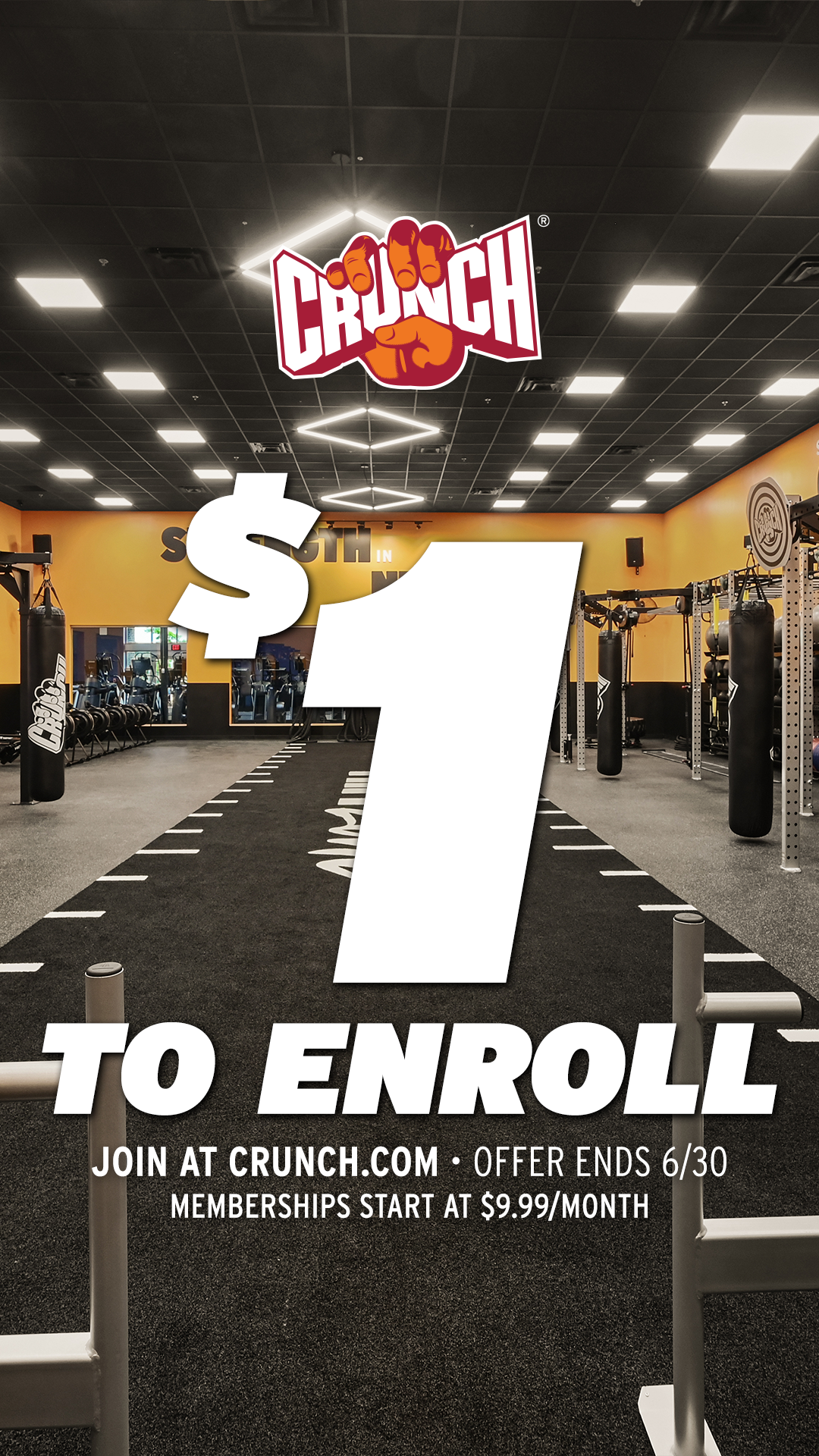 Crunch Fitness Facebook ad