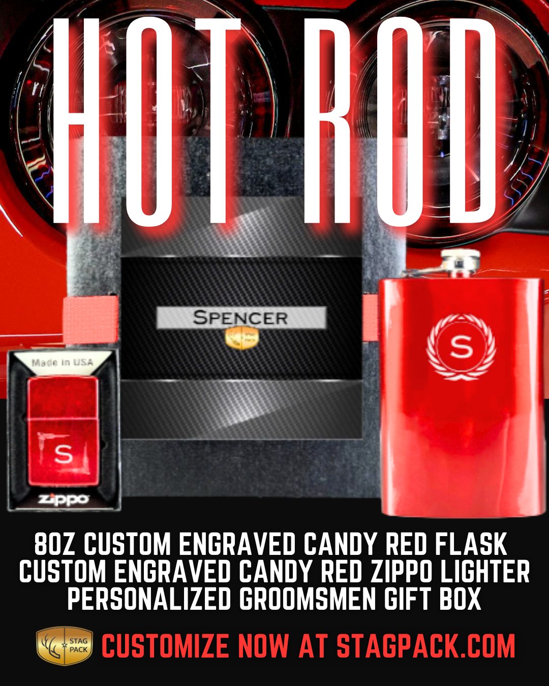 Stag Pack Shop Facebook ad: Stag Pack | Custom Personalized Groomsmen Gift Boxes That…