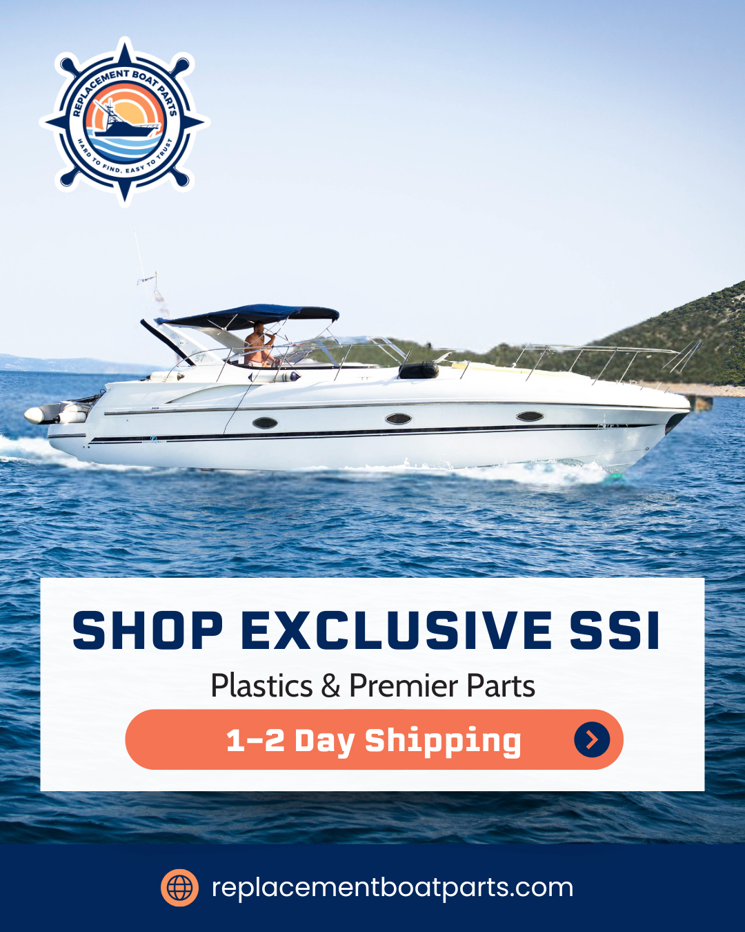 Replacement Boat Parts Facebook ad: The Largest Selection Online